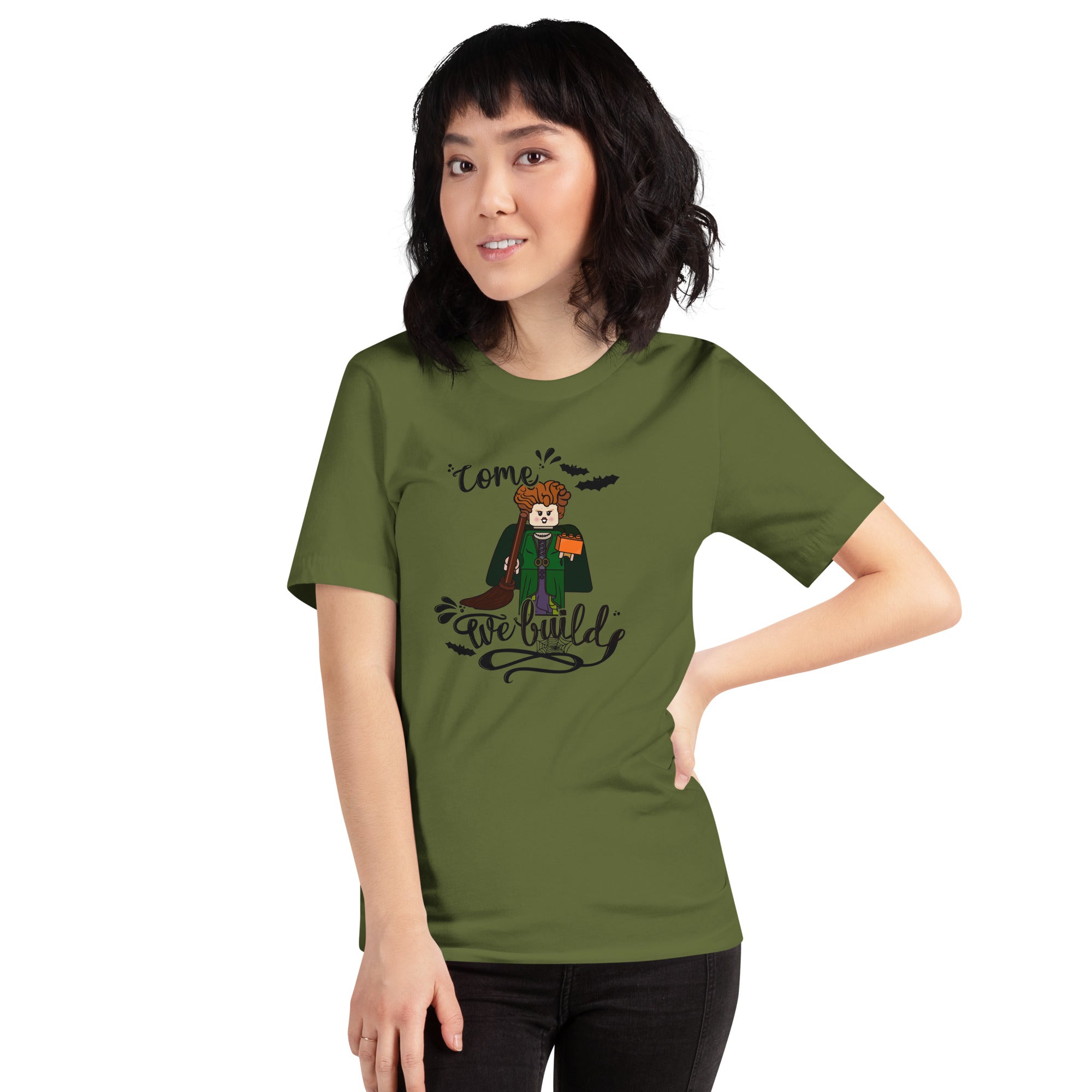 Halloween Winifred Building Bricks Crewneck T-Shirt - StudBee